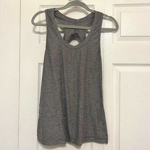Athleta Nitro Heather Athletic Tank Top with Keyhole Back in Grey Heather